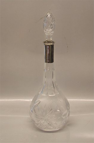 Karaffel med sølvmontering 39 cm med prop