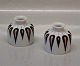 Bing & Grøndahl B&G 375 Moderne vase med guld og blad dekoration 7 cm 2 stk på 
lager
