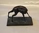 Bronze Antilope 11 x 8 x 14.5 cm på fod Signeret JG