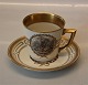 9481 Kaffekop og underkop Rokoko  Kaffestel med Rokoko motiver ca 1956
